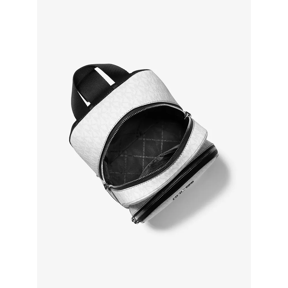Michael Kors Mochila bandolera con logotipo de Cooper | Bright Wht