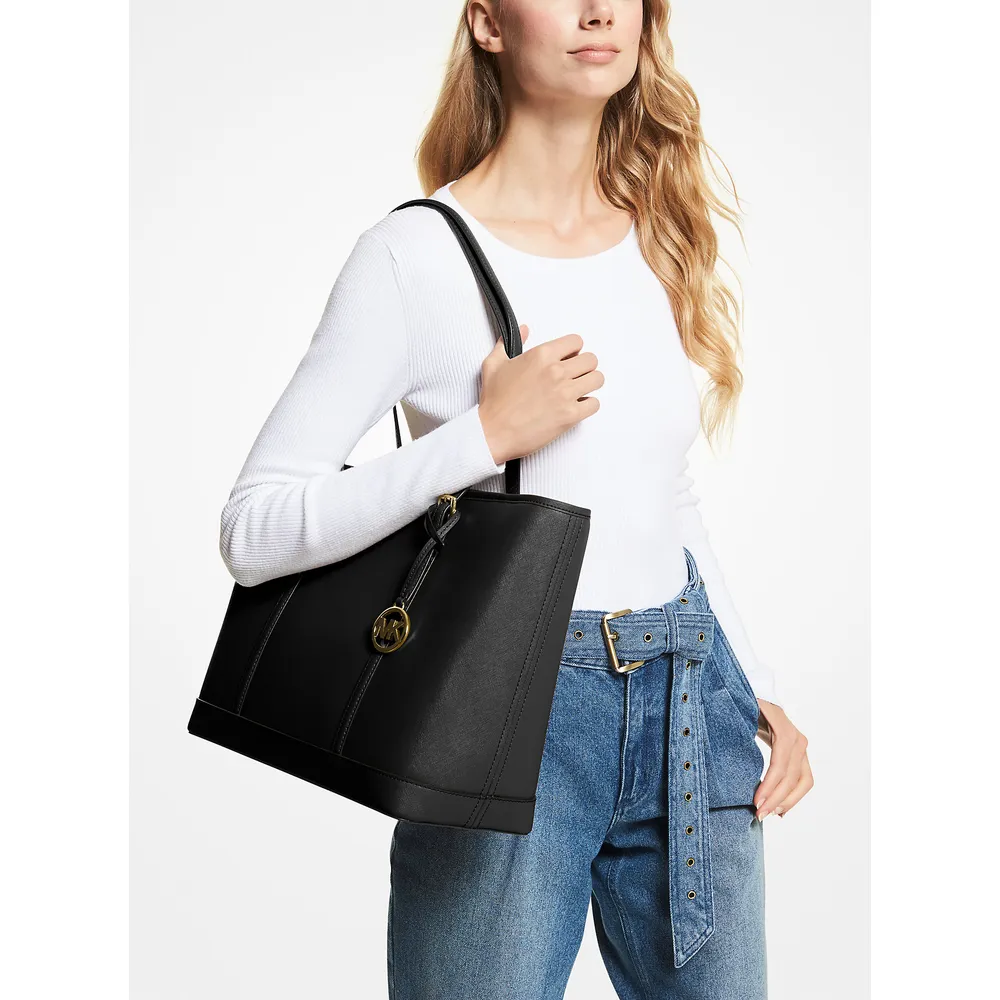 Michael Kors Bolso tote grande de piel saffiano Jet Set Travels | Negro