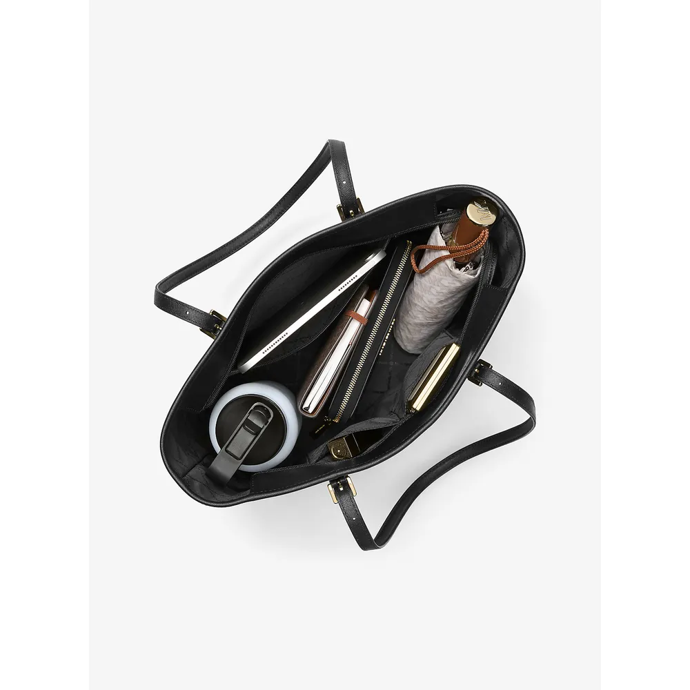 Michael Kors Bolso tote grande de piel saffiano Jet Set Travels | Negro