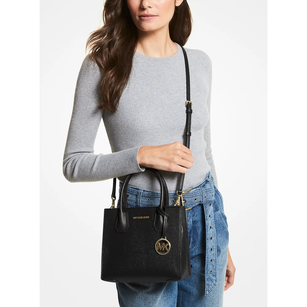 Michael Kors Bolso bandolera mediano Mercer de piel granulada | Negro