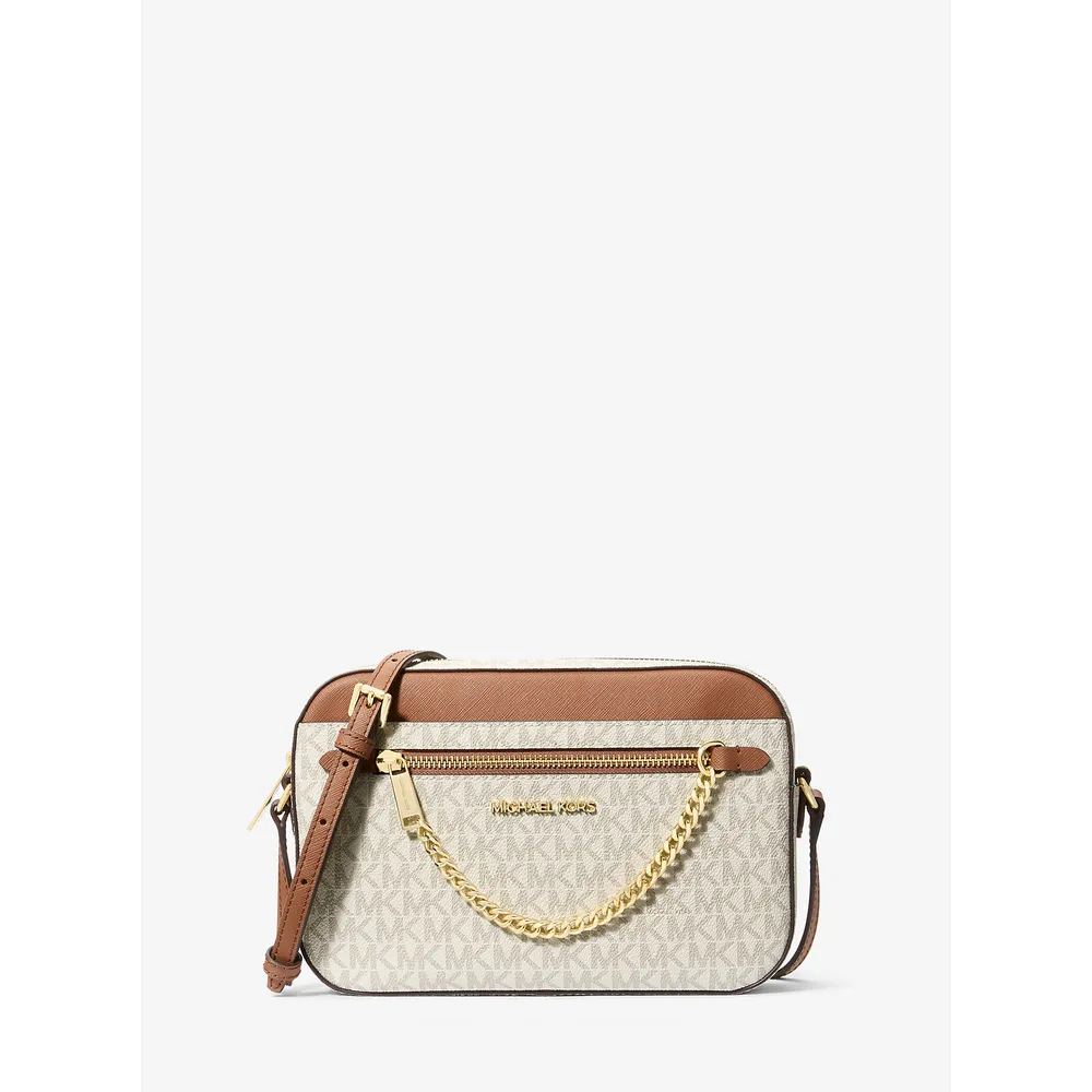 Michael Kors Bolso bandolera grande con logotipo Jet Sets | Vainilla