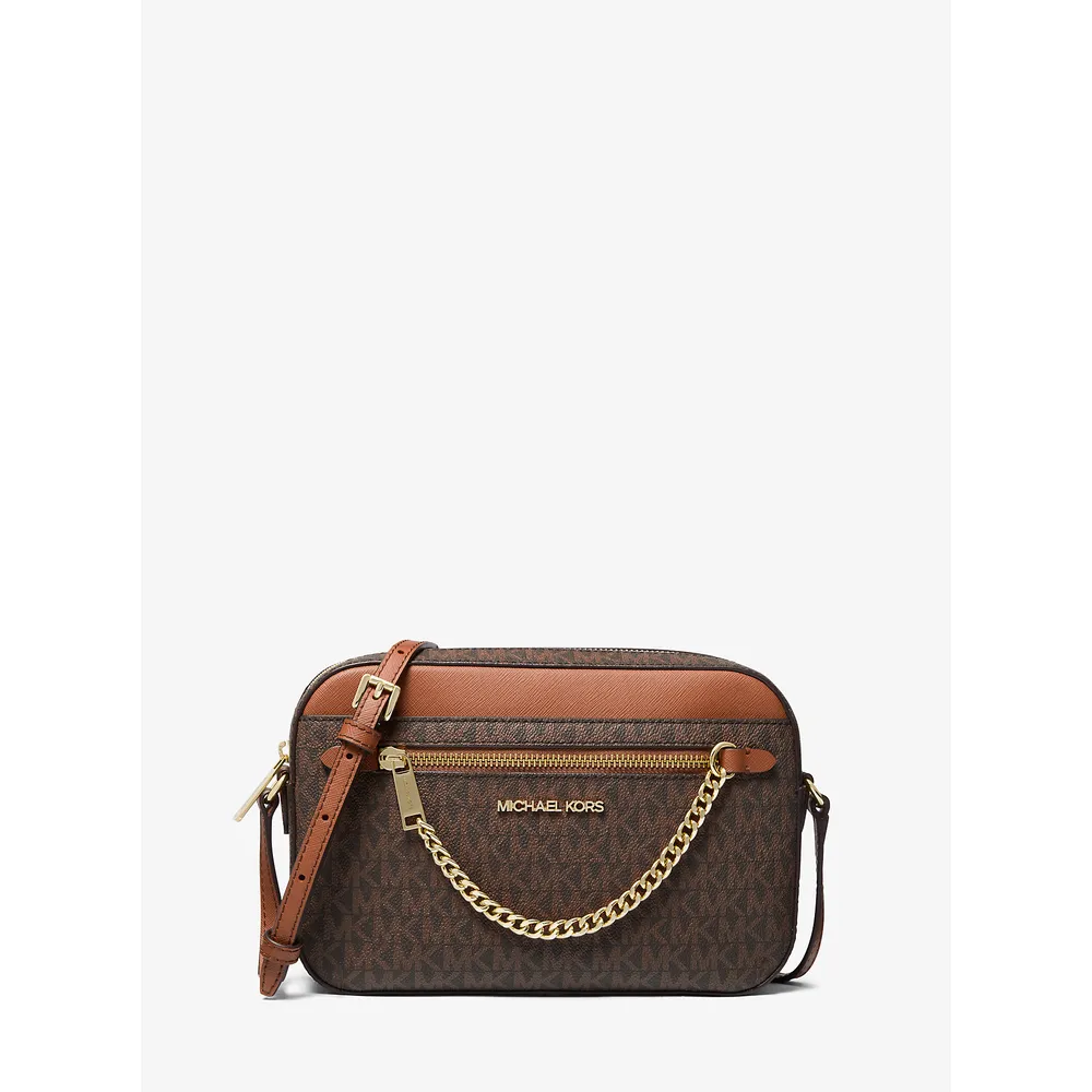Michael Kors Bolso bandolera grande con logotipo Jet Sets | Marrón