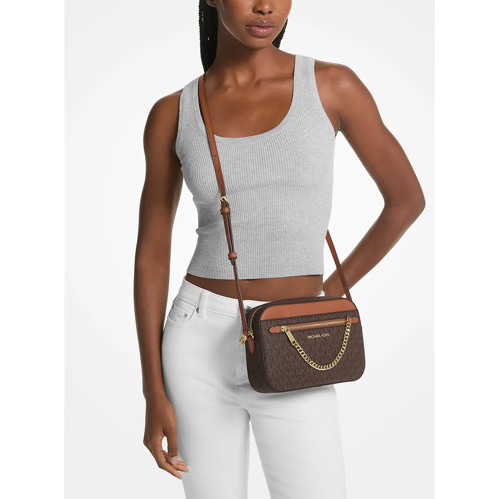 Michael Kors Bolso bandolera grande con logotipo Jet Sets | Marrón