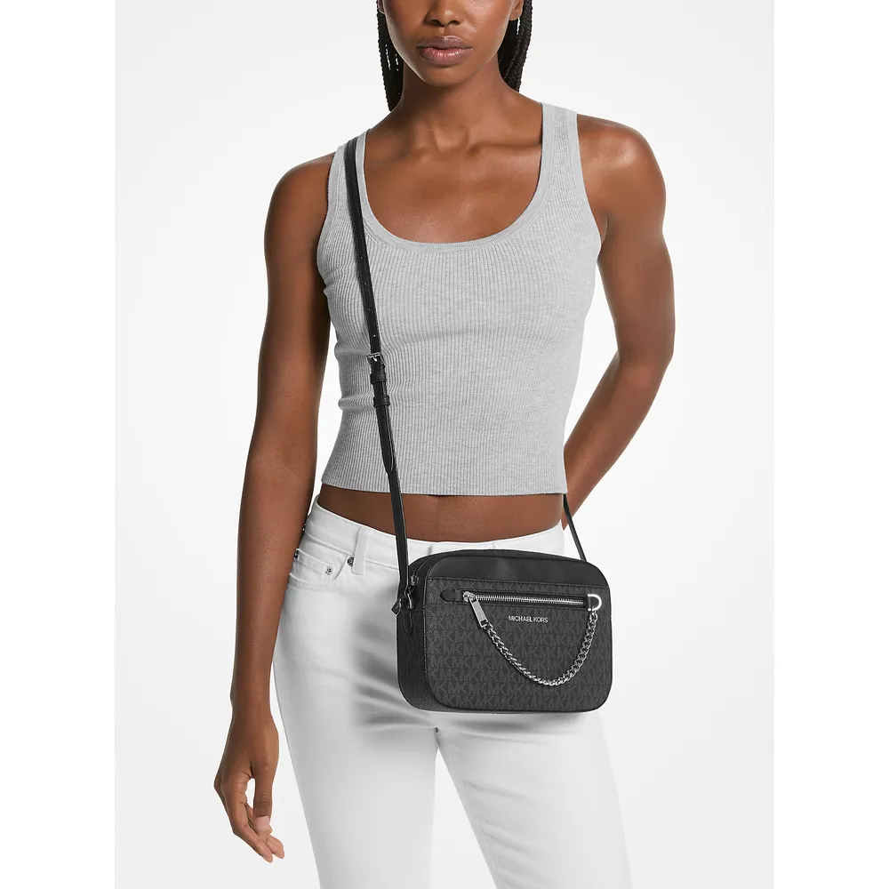 Michael Kors Bolso bandolera grande con logotipo Jet Sets | Negro