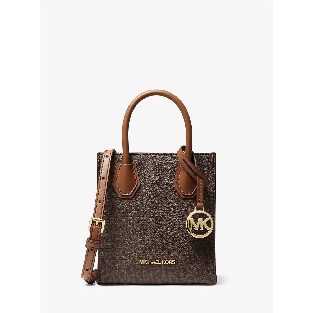 Michael Kors Bolso bandolera Mercer extrapequeño de piel y logotipo | Marrón