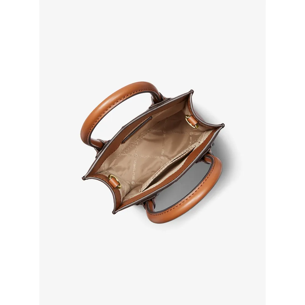 Michael Kors Bolso bandolera Mercer extrapequeño de piel y logotipo | Marrón