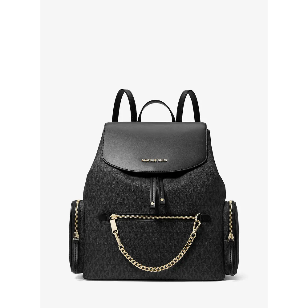 Michael Kors Mochila grande con logotipo Jet Set | Negro