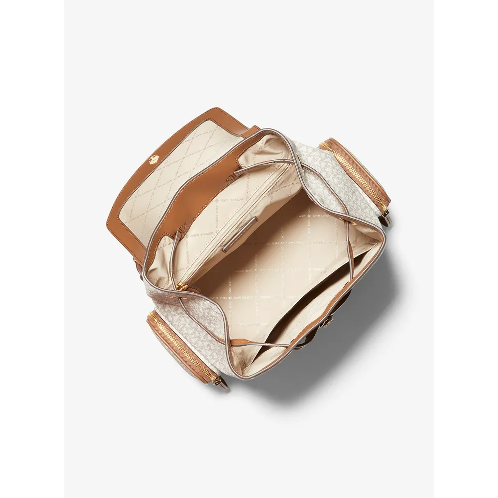 Michael Kors Mochila grande con logotipo Jet Set | Vainilla