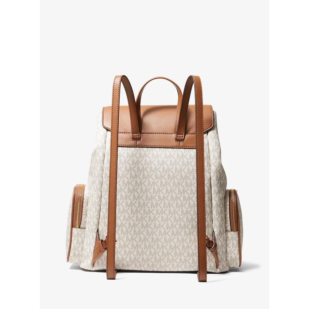Michael Kors Mochila grande con logotipo Jet Set | Vainilla