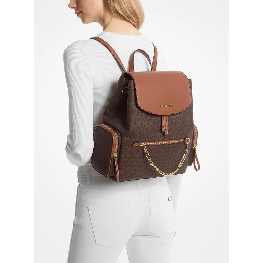 Michael Kors Mochila grande con logotipo Jet Set | Marrón