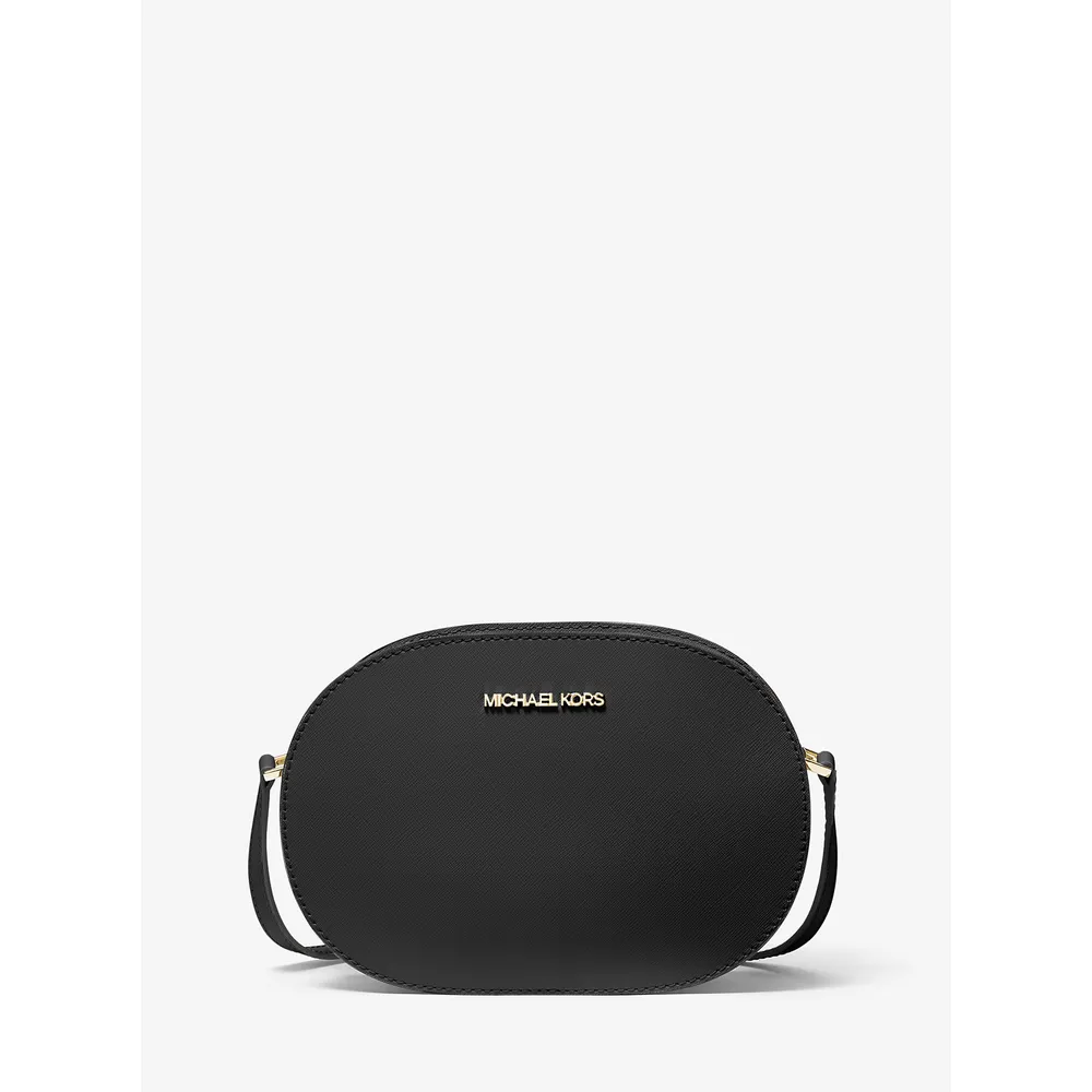 Michael Kors Bolso bandolera mediano Jet Set Travel de piel saffiano | Negro