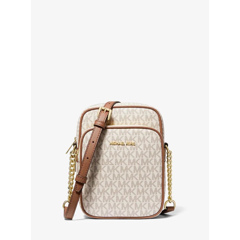 Michael Kors Bolso bandolera mediano con logotipo Jet Set Travel | Vanilla