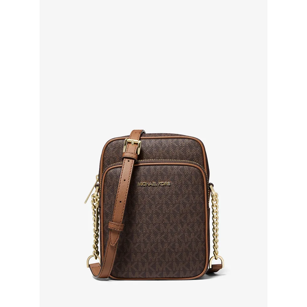 Michael Kors Bolso bandolera mediano con logotipo Jet Set Travel | Marrón