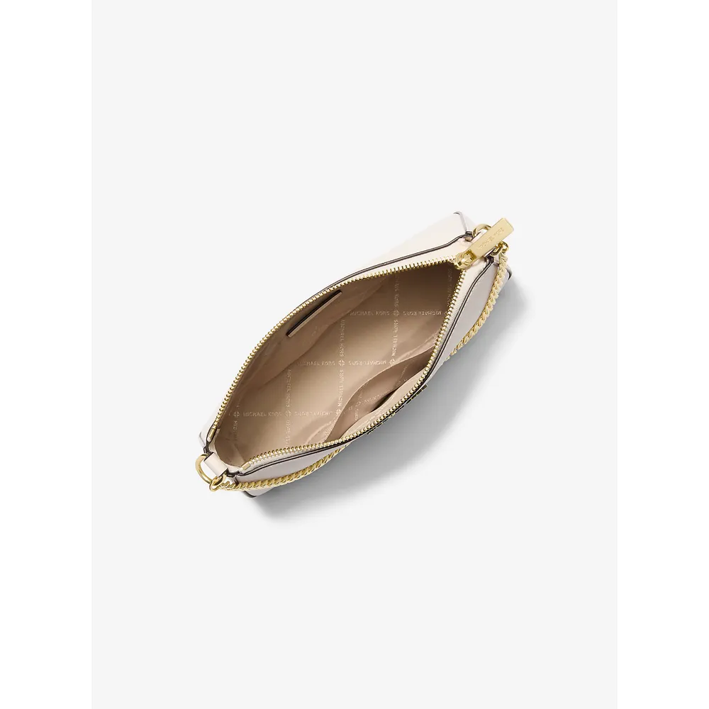 Michael Kors Bolso bandolera mediano Jet Set de piel saffiano | Lt Cream