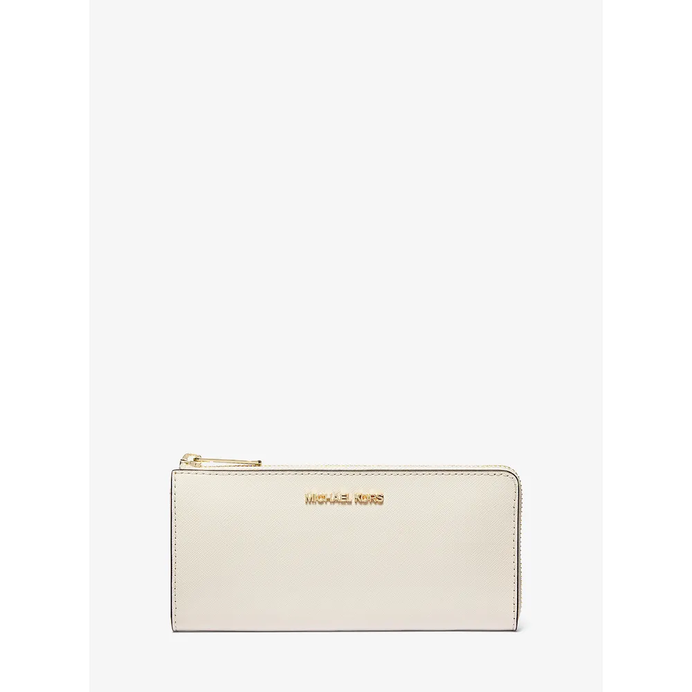 Michael Kors Cartera grande Jet Set Travel de piel saffiano | Lt Cream