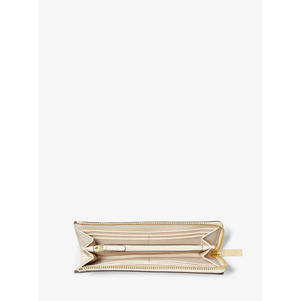 Michael Kors Cartera grande Jet Set Travel de piel saffiano | Lt Cream