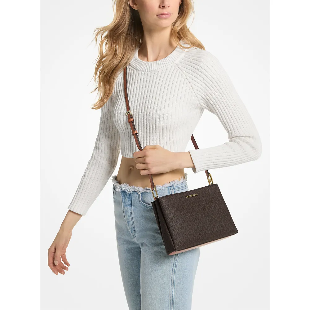 Michael Kors Bolso bandolera mediano con logotipo Trisha | Brown