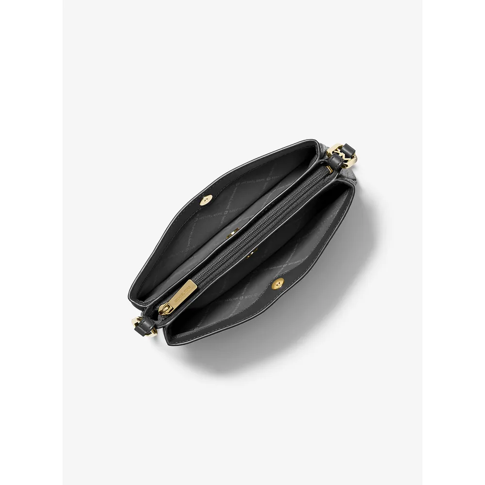 Michael Kors Bolso bandolera mediano Trisha de piel granulada | Negro