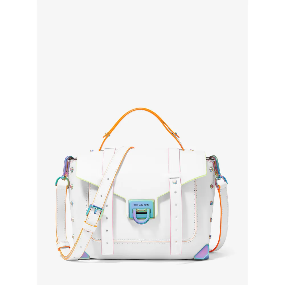Michael Kors Bolso satchel mediano de piel | Optic White
