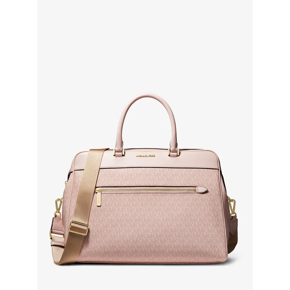 Michael Kors Bolsa de fin de semana grande con logotipo | Powder Blush oscuro
