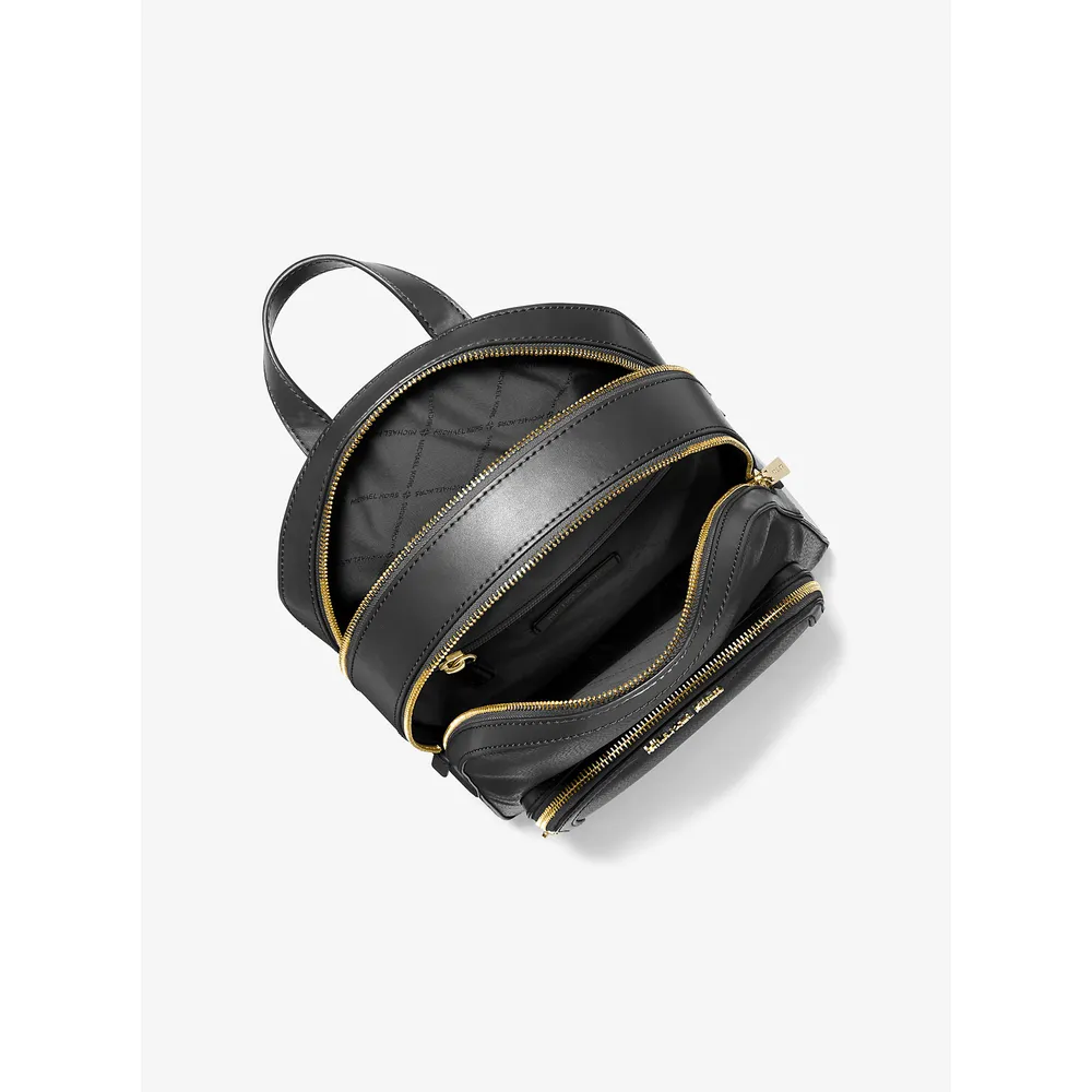 mk616309612_1_webp.webp Michael Kors Mochila mediana de piel granulada Jaycee | Negro