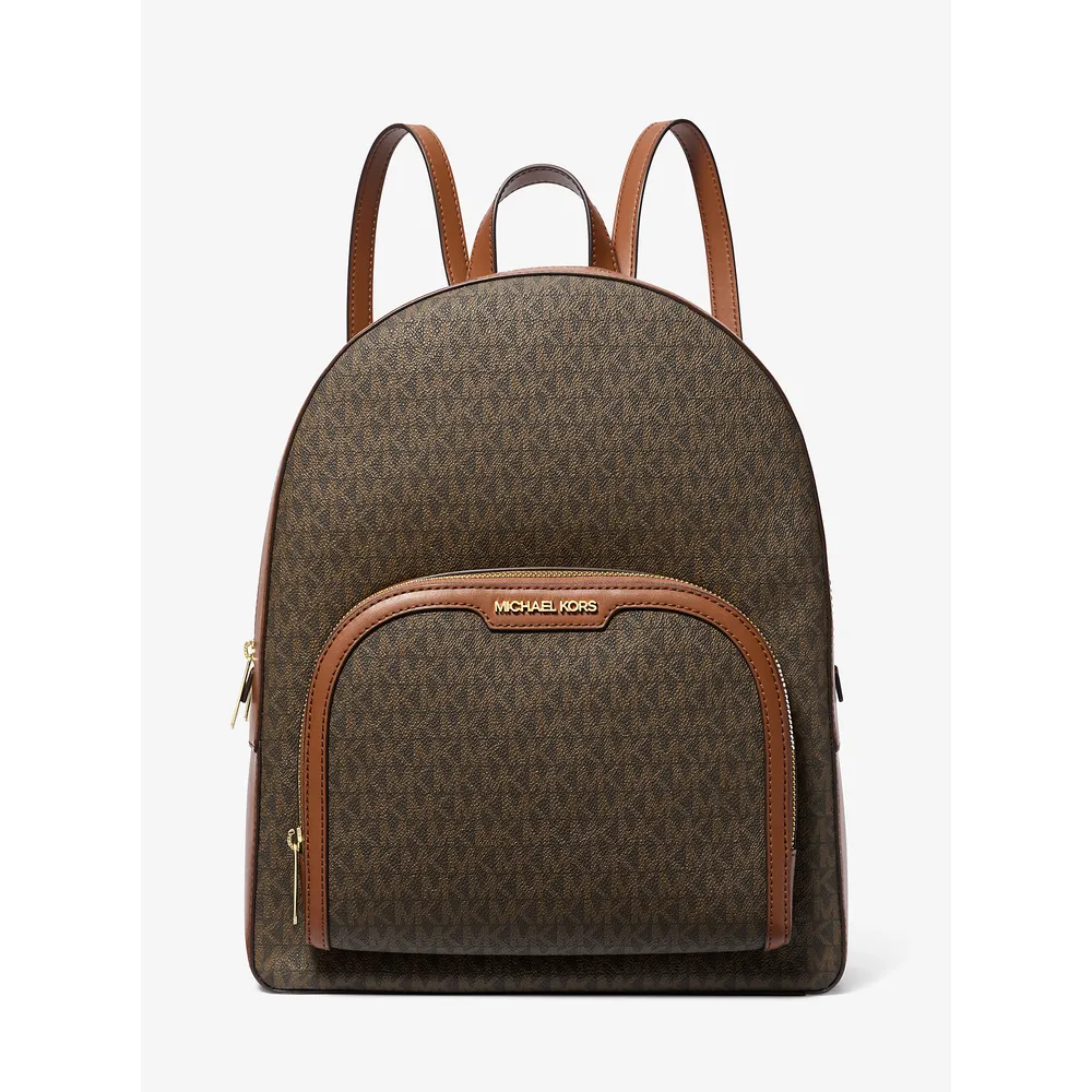 mk616309639_0_webp.webp Michael Kors Mochila grande con logotipo de Jaycee | Marrón