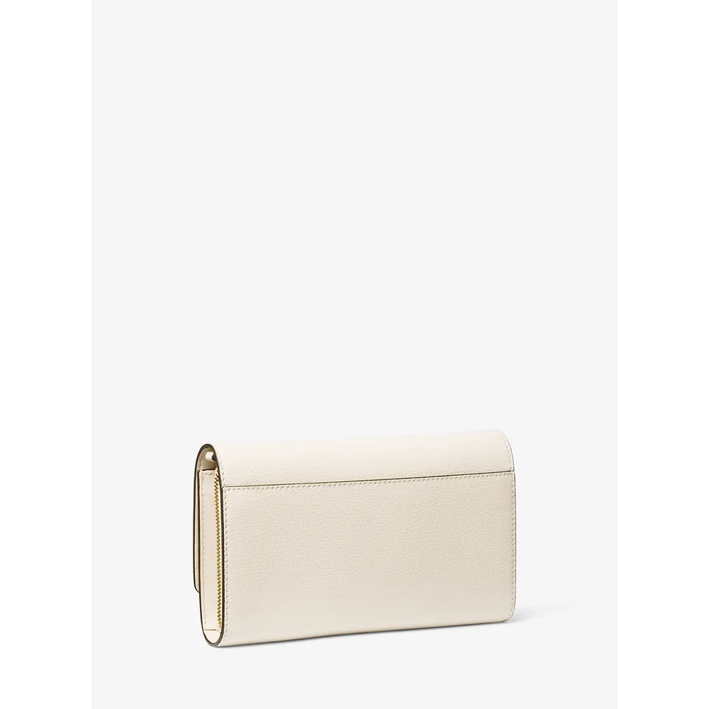 Michael Kors Bolso bandolera grande de piel Jet Set | Lt Cream