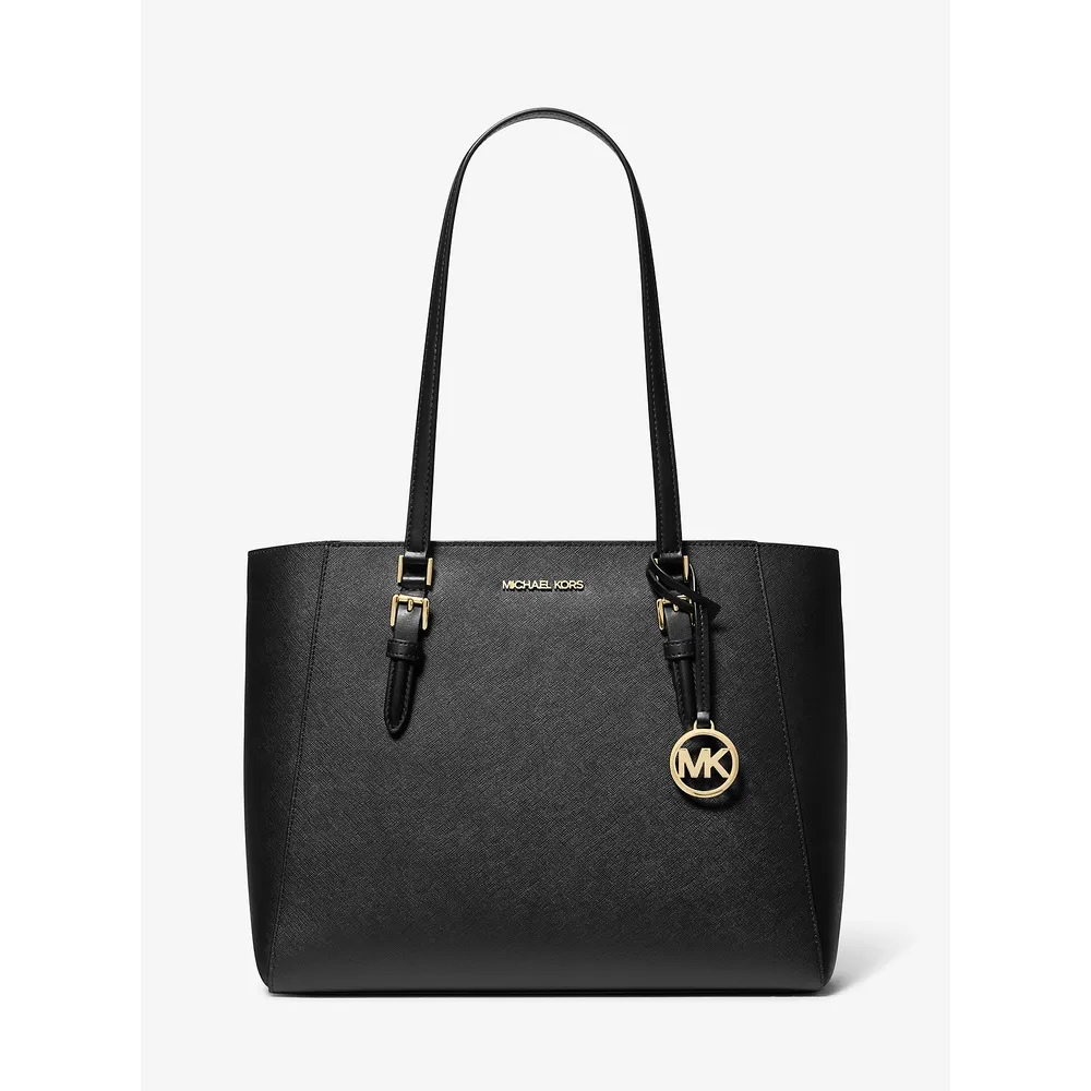 Michael Kors Bolso tote grande Charlotte de piel saffiano 3 en 1 | Negro