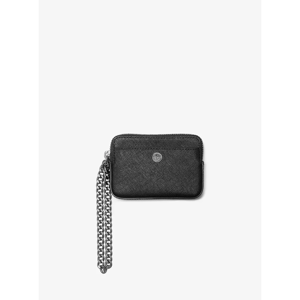 mk616363564_0_webp.webp Michael Kors Tarjetero mediano con cadena de piel saffiano | Negro