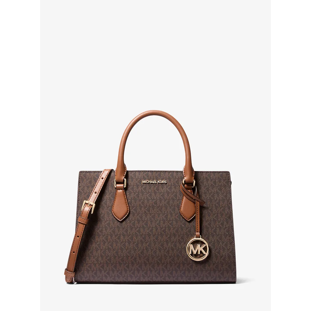 Michael Kors Bolso satchel mediano con logotipo de Sheila | Marrón