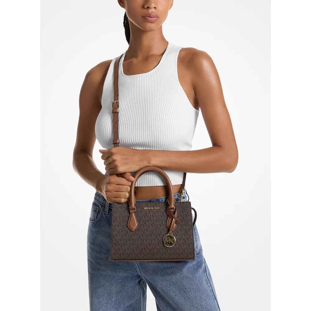 mk616377858_2_webp.webp Michael Kors Bolso pequeño con logotipo de la firma Sheila | Marrón