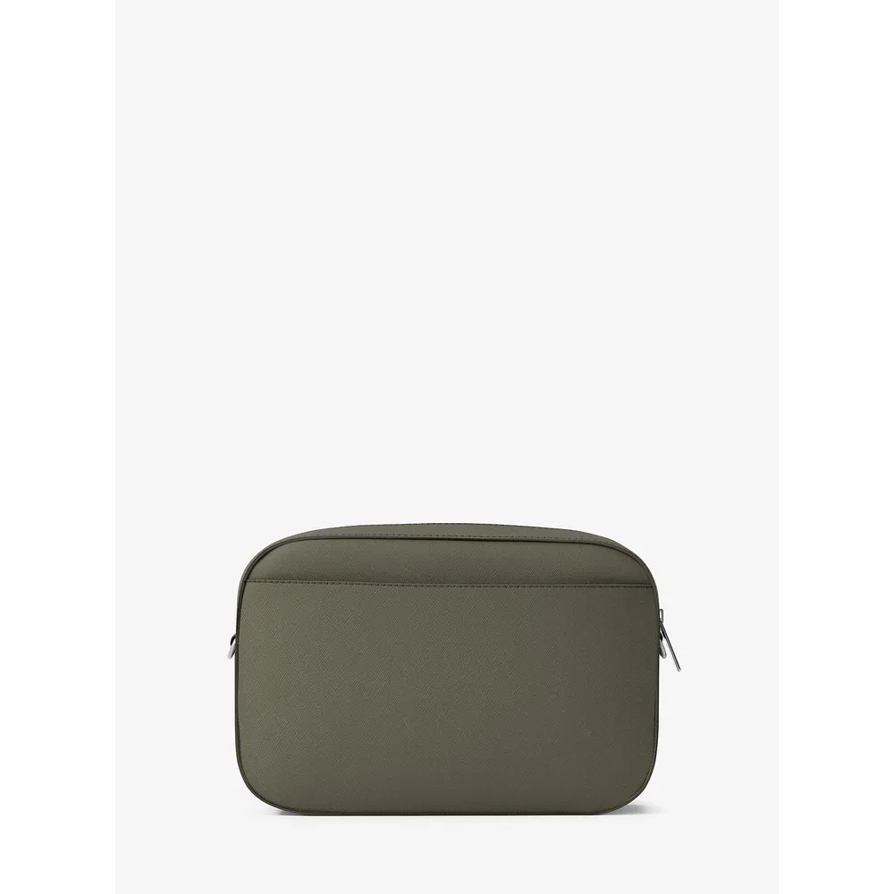 Michael Kors Bolso bandolera grande Jet Set de piel saffiano | Aceituna