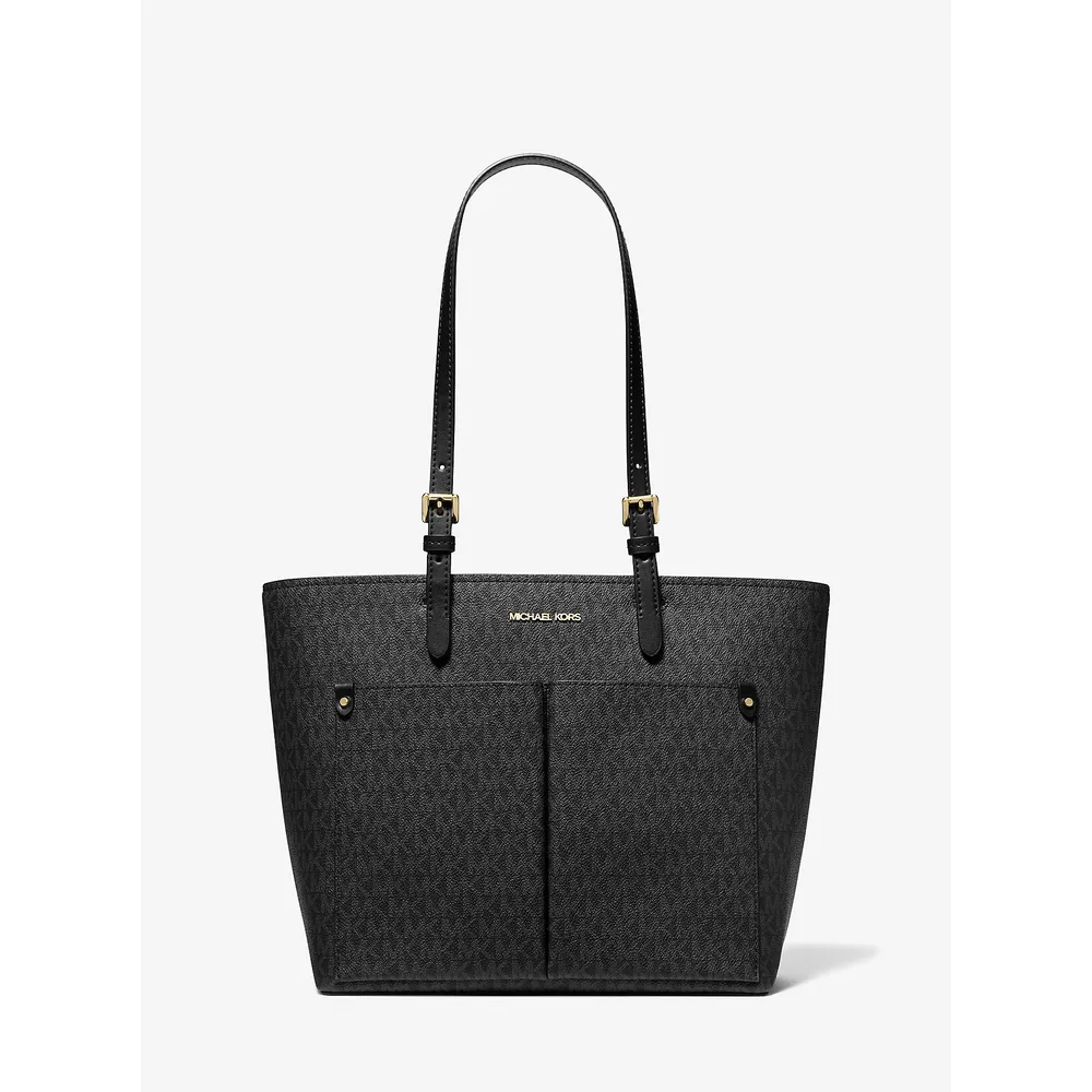 Michael Kors Bolso tote mediano con bolsillo y logotipo de Jet Set | Black