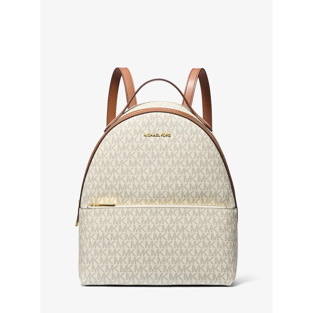 Michael Kors Mochila mediana con logotipo de Sheila | Vainilla