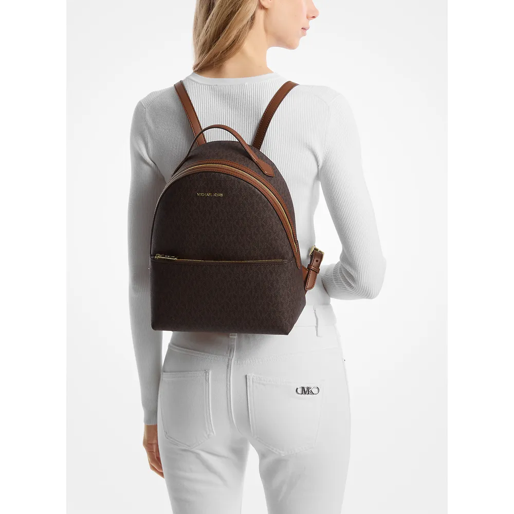 mk616398987_3_webp.webp Michael Kors Mochila mediana con logotipo de Sheila | Marrón