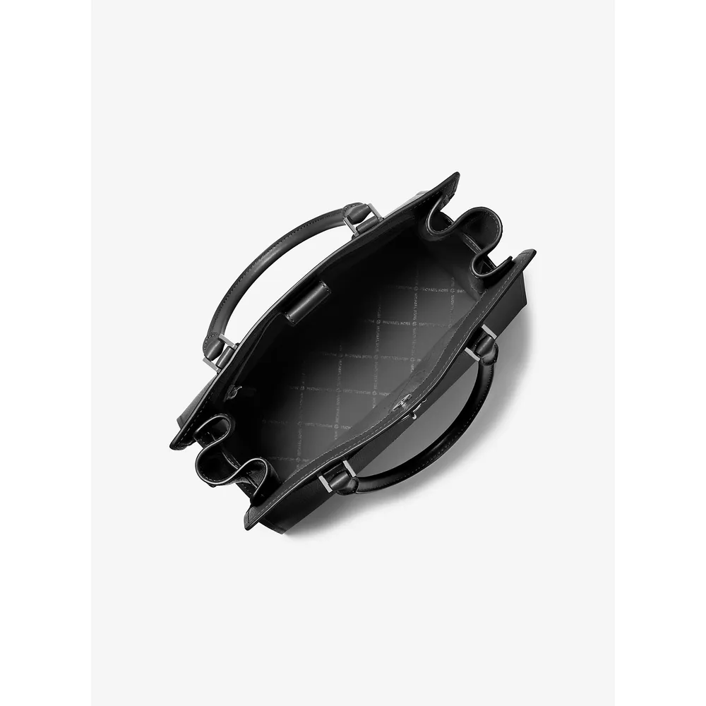 Michael Kors Bolso bandolera mediano de cuero Hamiltons | Negro