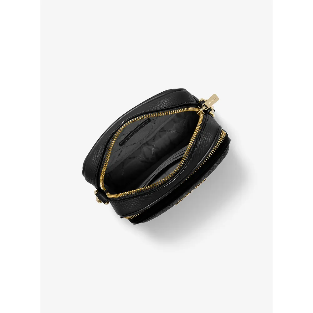 Michael Kors Bolso bandolera mediano Jet Set Travel de piel granulada | Negro
