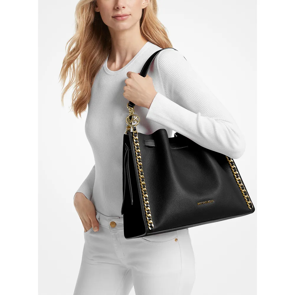 Michael Kors Bolso de hombro grande con cadena Mina | Negro