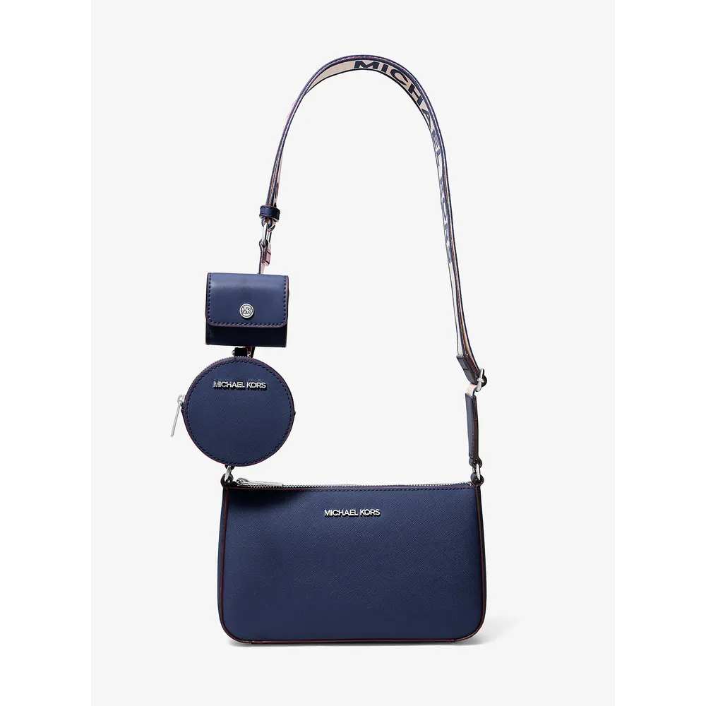 Michael Kors Bolso bandolera de piel saffiano con fundaApple Airpods Pro | Navy