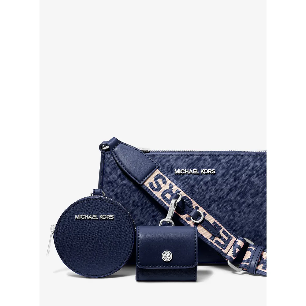 Michael Kors Bolso bandolera de piel saffiano con fundaApple Airpods Pro | Navy