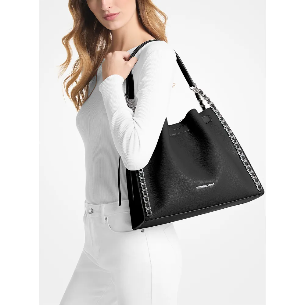 Michael Kors Bolso de hombro grande con cadena Mina | Negro