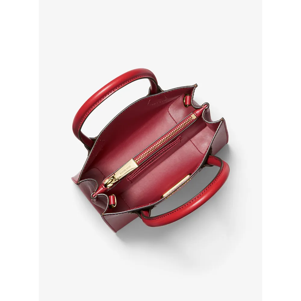 Michael Kors Bolso bandolera mediano Mercer de piel granulada | Bright Red