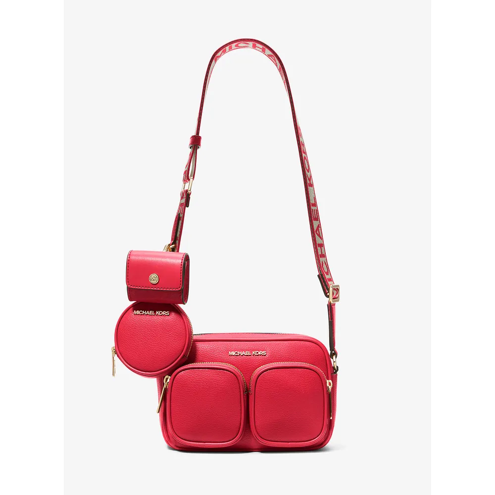 Michael Kors Bolso bandolera con funda para Apple Airpods Pro | Bright Red