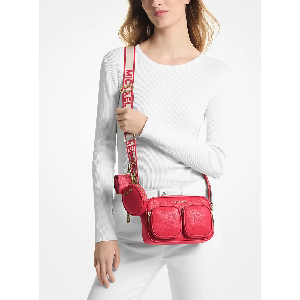 Michael Kors Bolso bandolera con funda para Apple Airpods Pro | Bright Red