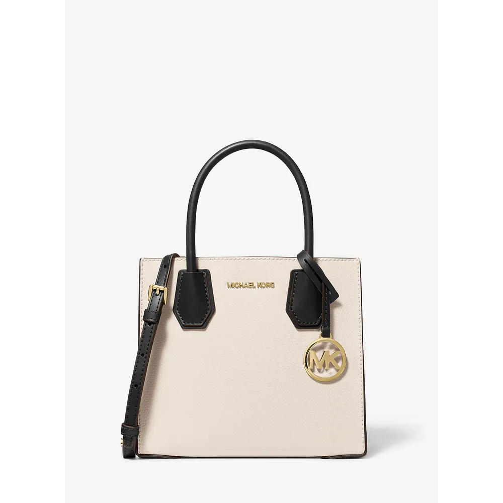Michael Kors Bolso bandolera Mercer de piel granulada en dos tonos | Lt Cream