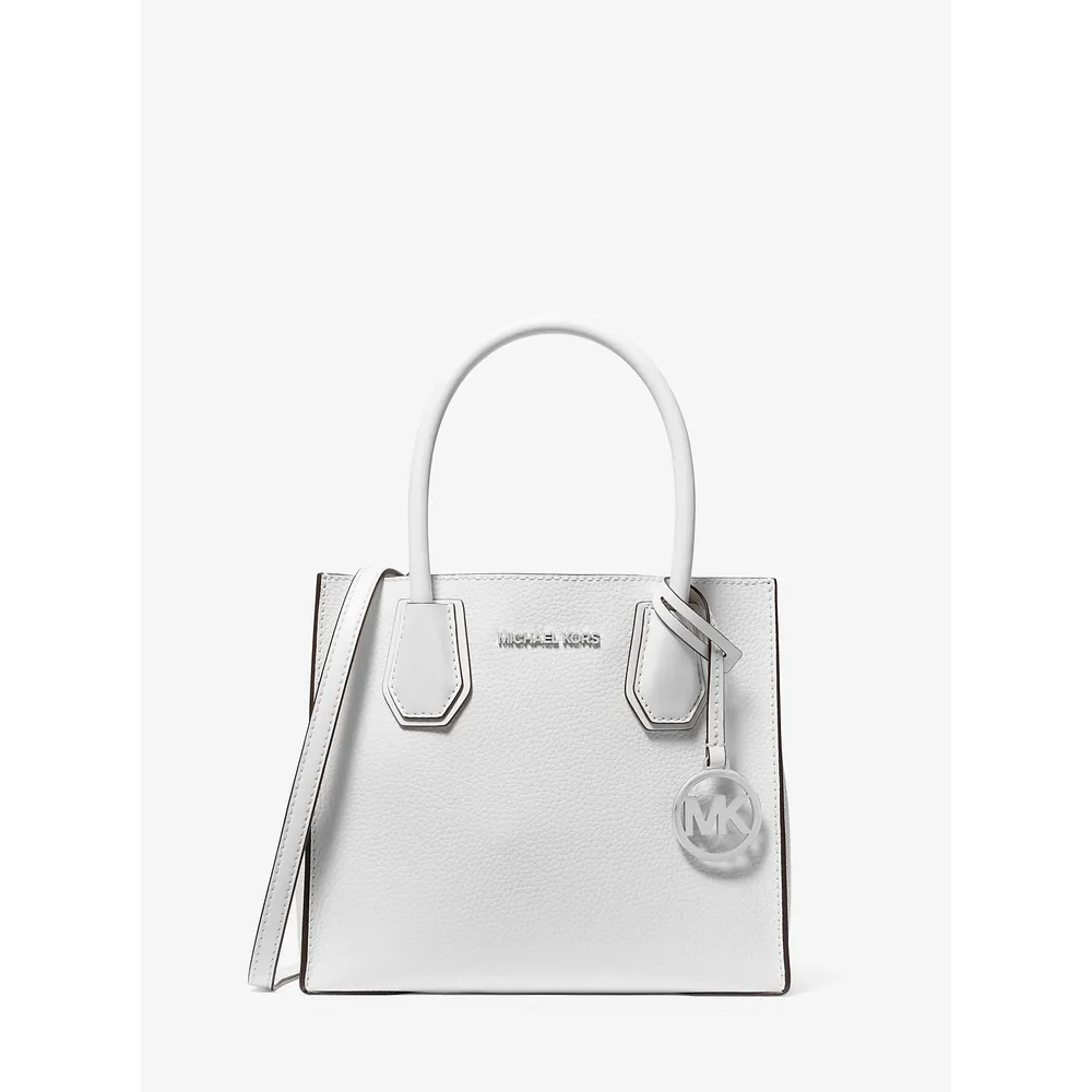 Michael Kors Bolso bandolera mediano Mercer de piel granulada | Optic White