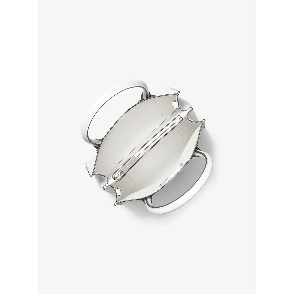 Michael Kors Bolso bandolera mediano Mercer de piel granulada | Optic White