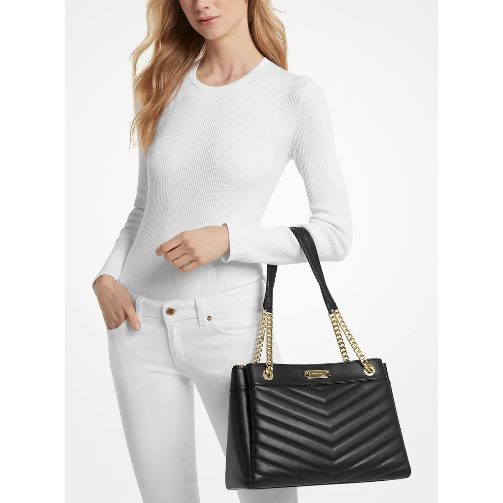 Michael Kors Bolso tote mediano acolchado Whitney | Negro