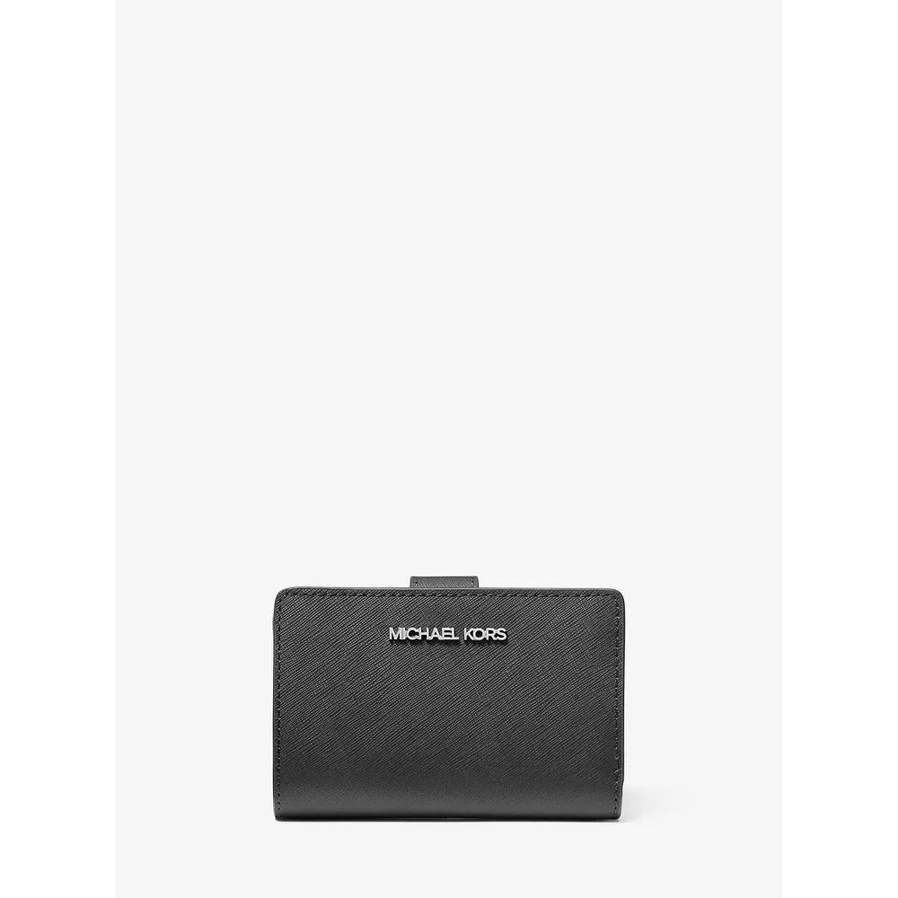 Michael Kors Cartera mediana de piel saffiano | Negro