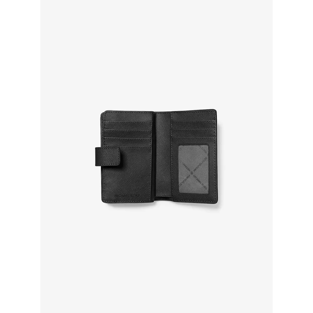 mk623748857_1_webp.webp Michael Kors Cartera mediana de piel saffiano | Negro